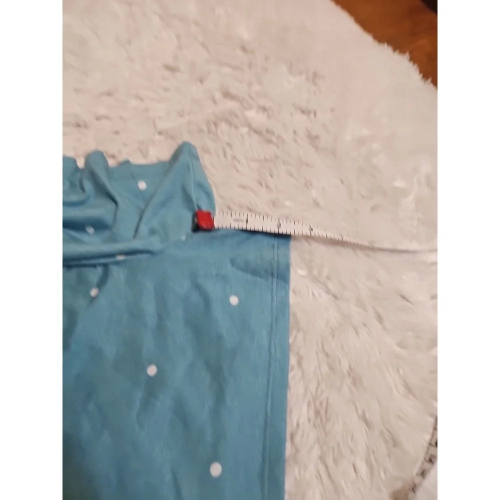 Felina Polka Dot Lounge Shorts M Medium Blue‎ White Drawstring Pajama Sleepwear - Picture 4 of 6